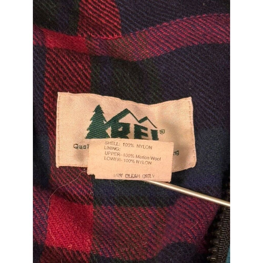 Vintage REI Womens Lined Overcoat Size 16 Blue Hooded Full Zip and Snap Pockets - Picture 5 of 14